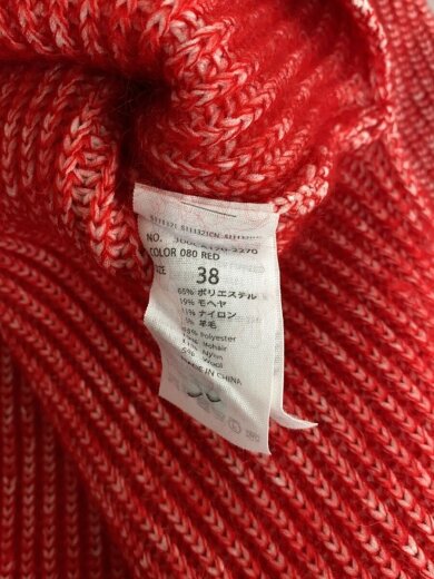 商品画像：ニット・セーター(厚手)/38/ポリエステル/RED/無地/300CA170-2270 4