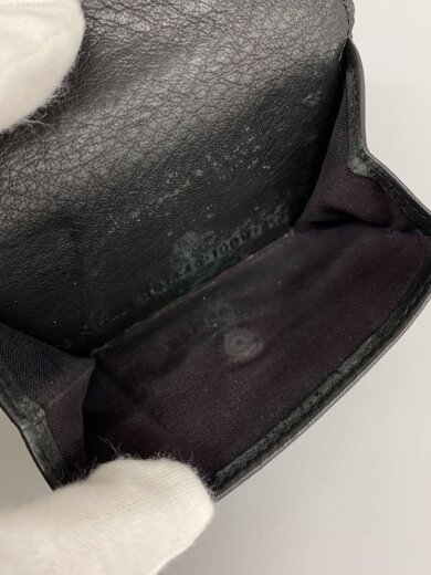 商品画像：ペーパーミニウォレット/3つ折り財布/レザー/BLK/メンズ/391446 5