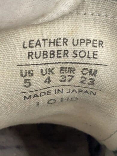 商品画像：LEATHER UPPER RUBBER SOLE/ローカットスニーカー/23cm/BLK 5