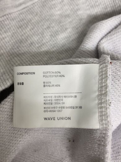 商品画像：WAVE UNION/スウェット/2/コットン/GRY 5