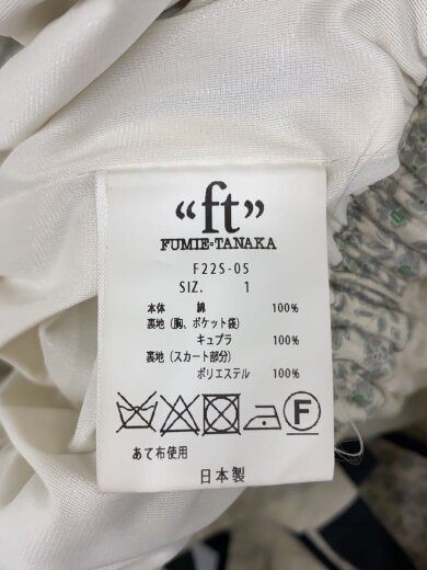 商品画像：ノースリーブワンピース/1/コットン/ホワイト/花柄/F22S-05/フミエタナカ 3