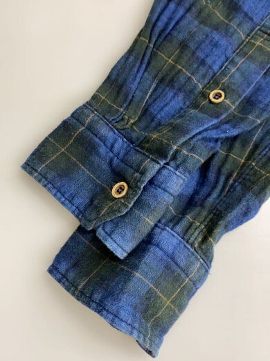 商品画像：ふわふわ二重織の908ローファーボタンダウンシャツ/--/コットン/BLU/チェック 5