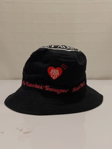商品画像：×GIRLS DONT CRY/バケットハット/M/コットン/BLK/無地/メンズ 2
