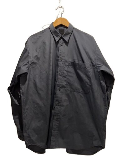 商品画像：TECH REGULAR STRIPE SHIRT L/S/M/ポリエステル/GRY/ストライプ/BE-810// 1