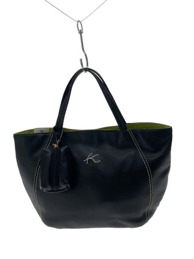 商品画像：ハンドバッグ/レザー/BLK/無地 1