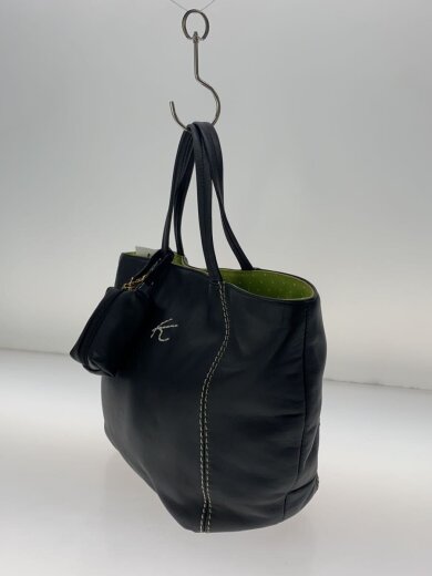 商品画像：ハンドバッグ/レザー/BLK/無地 2