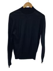 ENGLAND製/モックネックニット/セーター(薄手)/--/ウール/BLK