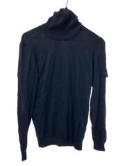 21AW/コンパスパッチタートルネックニット/セーター/L/ウール/BLK/7515527C4