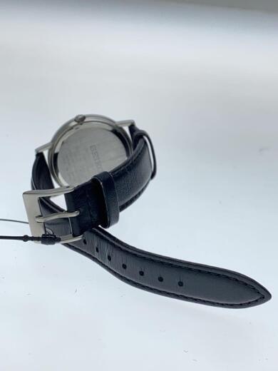 画像：SEIKOシャリオ復刻/ベルト皺・使用感有/腕時計/アナログ/レザー/BLK/SS/7N01-0KC04