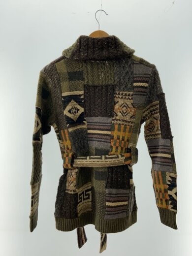 商品画像：パッチワーク ウールブレンドランチ カーディガン/ニット・セーター(厚手)/XXS/ウール/マルチカラー 2