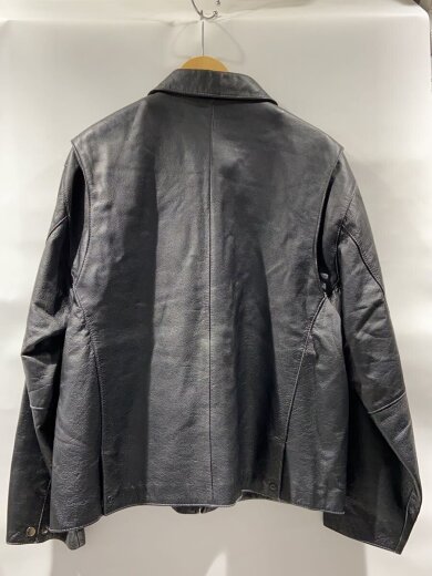 商品画像：下部スナップ欠品・ヨゴレ有/スポーツジャケット/シングルライダースジャケット/L/レザー/B 2