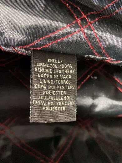 商品画像：下部スナップ欠品・ヨゴレ有/スポーツジャケット/シングルライダースジャケット/L/レザー/B 5