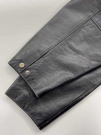 商品画像：下部スナップ欠品・ヨゴレ有/スポーツジャケット/シングルライダースジャケット/L/レザー/B 6