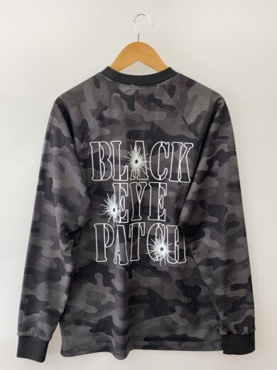 商品画像：25AW/GUNSHOT STENCIL L/S GAMESHIRT/首元毛玉有/M/BLK 2