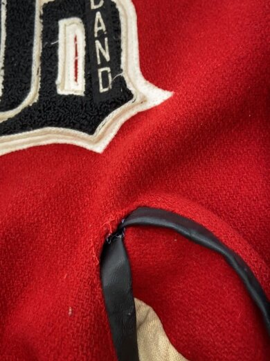 商品画像：NEFF/90s/ヨゴレ有/USA製/レザー切替/スタジャン/XL/ウール/RED 6