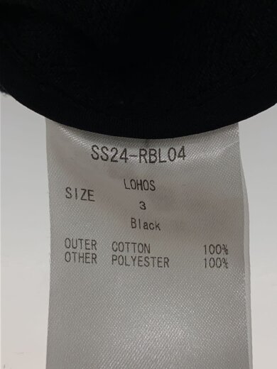 商品画像：24SS/LOHOS/ベスト/3/コットン/BLK/SS24-RBL04// 4