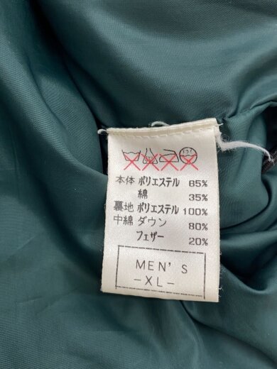 商品画像：ヨゴレ・綿抜け有/銀タグ/90s/ダウンジャケット/XL/ポリエステル/KHK 4