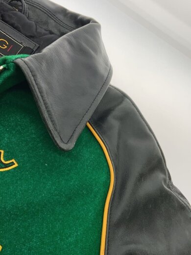 商品画像：スレ・キズ・色褪せ有/ジッパープル破損/スタジャン/XL/ウール/GRN/077-062121// 7