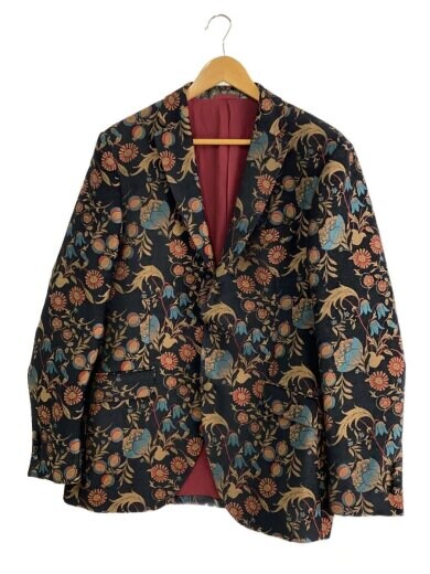 商品画像：テーラードジャケット/ポリエステル/BLK/総柄/192-11807-0075// 1