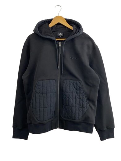 商品画像：CRUZ/キルティング切替ジップパーカー/XL/ナイロン/BLK 1
