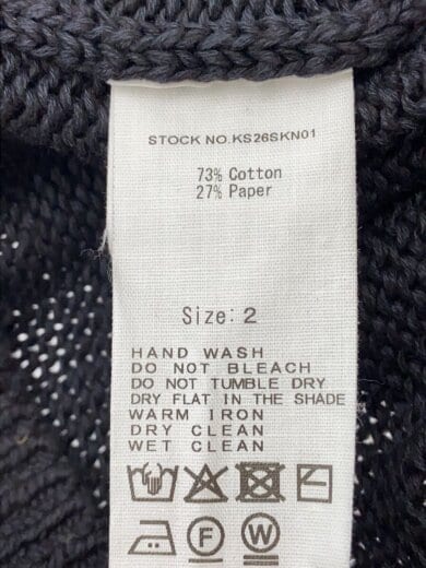 商品画像：26SS/Cotton Washi Hand Frame Cardigan/2/コットン/BLK/KS26SKN01 4