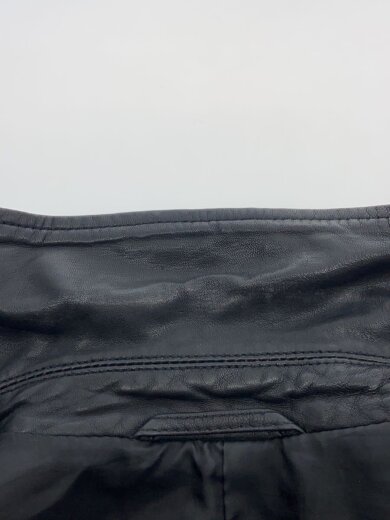 商品画像：スレ・ヨゴレ有/シープ レザー ウォッシュド ジップ ブルゾン/L/羊革/BLK// 6