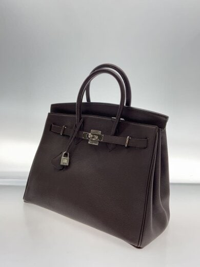 商品画像：スレ有/GRAZNER-MILANO/トートバッグ/レザー/BRW/無地// 2