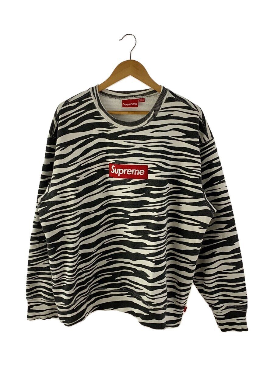 Supreme / 22FW/Supreme Box Logo Crewneck Zebra/Sweatshirt/L/Cotton 