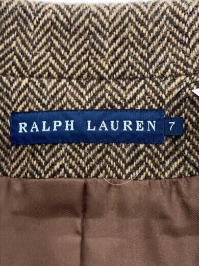 画像：RALPH LAURENテーラードジャケット/7/ウール/BRW/総柄3