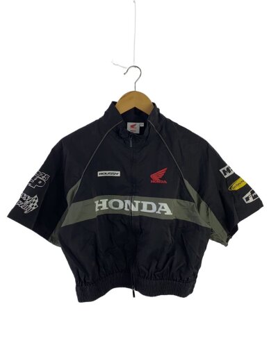 商品画像：HONDA SHORT TRACK JACKET/ジャケット/FREE/ナイロン/BLK/無地 1