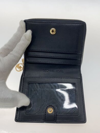 商品画像：2つ折り財布/レザー/BLK/レディース 4