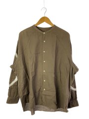 長袖シャツ/L/コットン/BRW/無地/VAS24S003