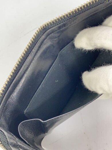 商品画像：3つ折り財布/レザー/BLK/無地/メンズ 5