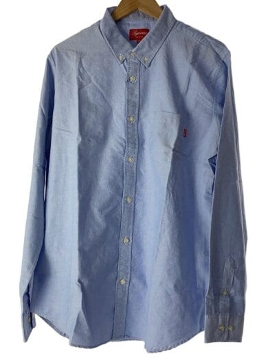商品画像：長袖シャツ/XL/コットン/BLU/無地 1
