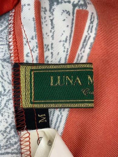 画像：その他ブランドLUNA MATTINO/ルナマティーノ/総柄シャツ/サイドボタン/変形/ショール/プリーツ/レッド/M3