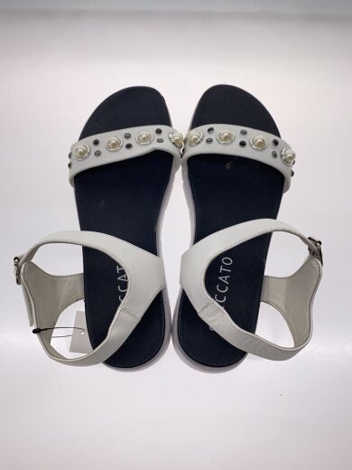 画像：STACCATOサンダル/24.5cm/WHT/レザー3