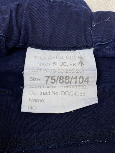 画像：ROYAL NAVYコンバット カーゴパンツ/イギリス軍/コットン/ネイビー/無地3