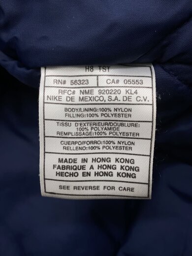 画像：NIKE90s オールド ビッグスウッシュ バックロゴ パデッドナイロンアノラックブルゾン/L/ネイビー4