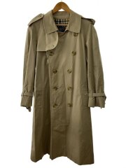 オールド Vintage 英国製 エポレット ダブル トレンチコート/コットン/CML/無地