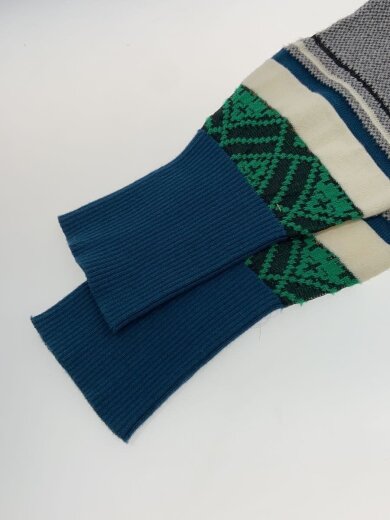 商品画像：ラグジャガードニット ワンピース/3/コットン/マルチカラー/ボーダー/22-05996 4