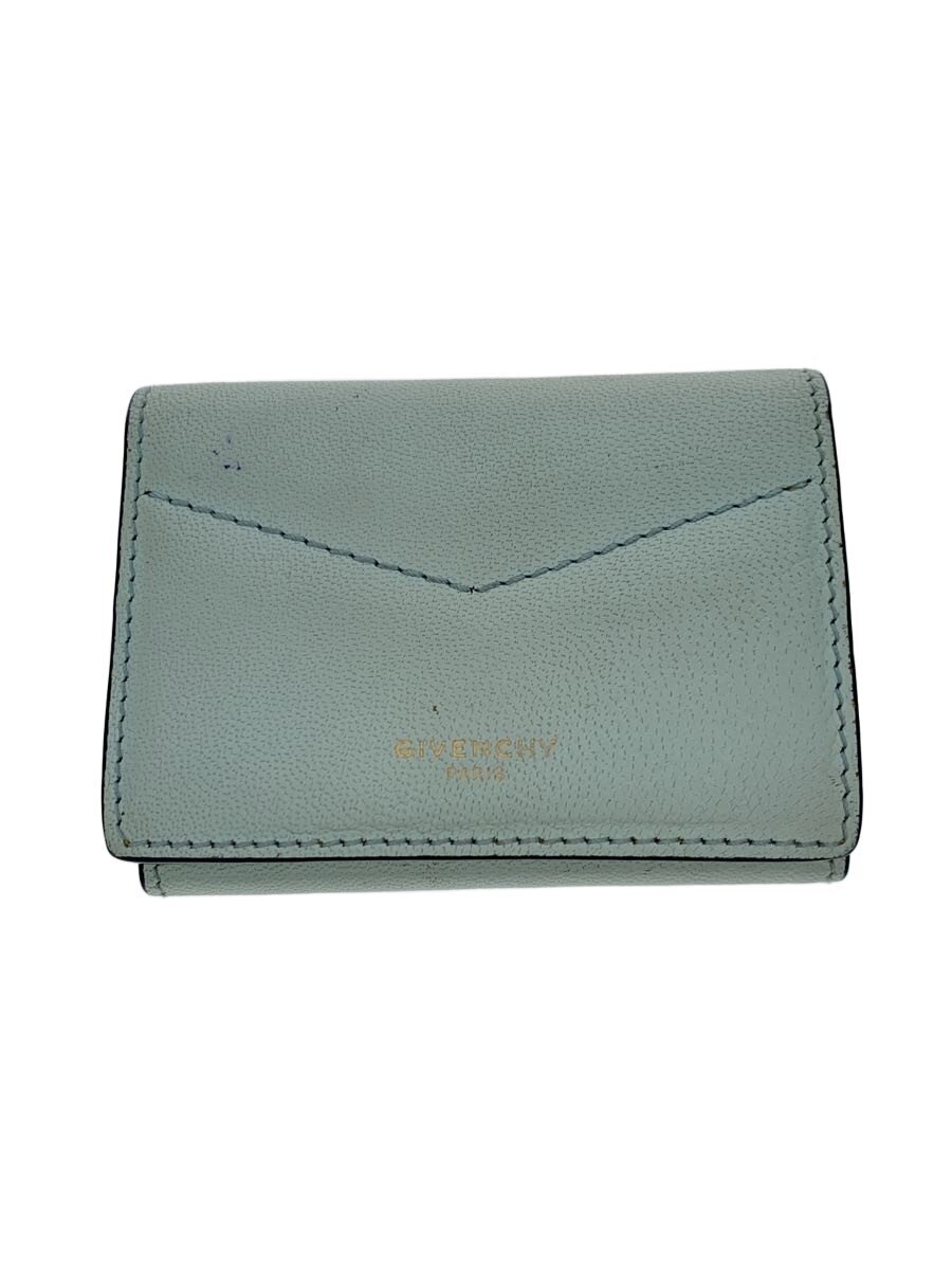 GIVENCHY / 3つ折り財布/レザー/BLU/レディース