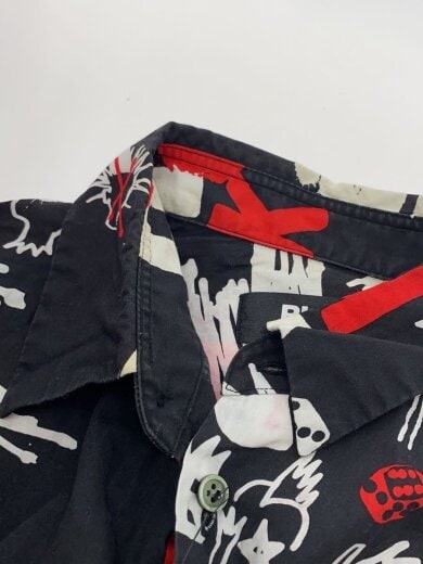 商品画像：AD2015 アシンメトリー 半袖シャツ/S/コットン/ブラック/総柄/1Q-B006 6