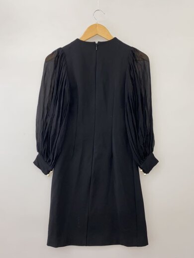 商品画像：PLEATED SLEEVES BLACK DRESS 長袖ワンピース/XXS/レーヨン/ブラック/410270 2