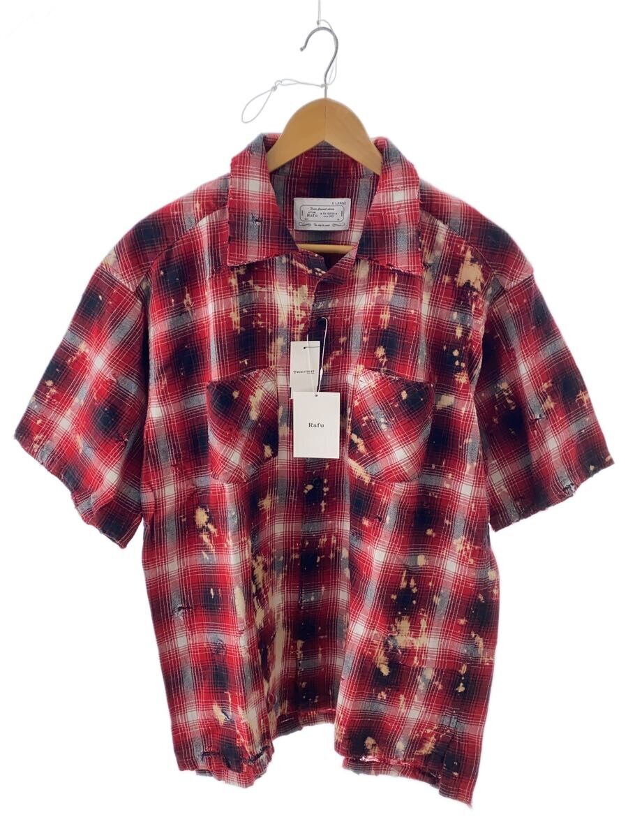Rafu / 半袖シャツ/XL/コットン/RED/チェック/Rafu039