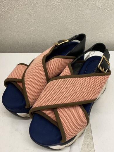 商品画像：テクニカルファブリックウェッジサンダル/36/PNK 2