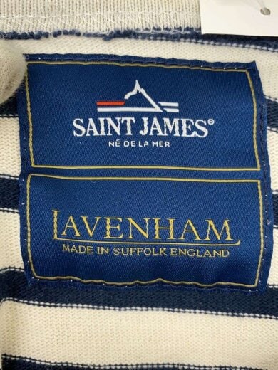 商品画像：×LAVENHAM/長袖Tシャツ/エルボーパッチ/XL/コットン/NVY/ボーダー 3