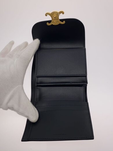 商品画像：2つ折り財布/レザー/BLK/レディース/10D783DPV.38NO 4