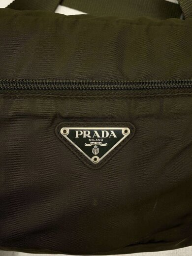 画像：PRADAショルダーバッグ/ナイロン/KHK/三角ロゴプレート5