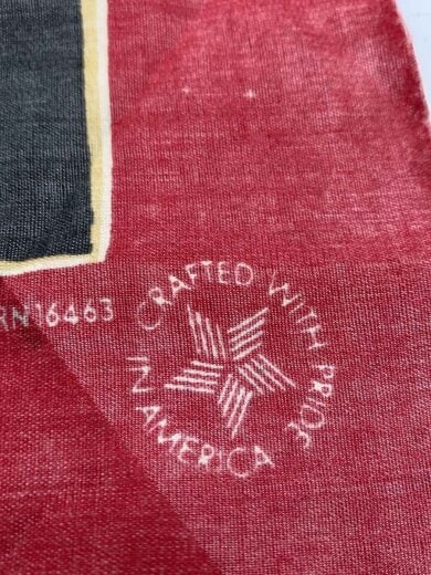 商品画像：80S/スカルバンダナ/スカーフ/コットン/RED/総柄/メンズ 2