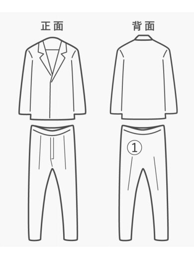 商品画像：MARTINI/黒タグ/1B/ピークド/セットアップ/44/ウール/GRY 6